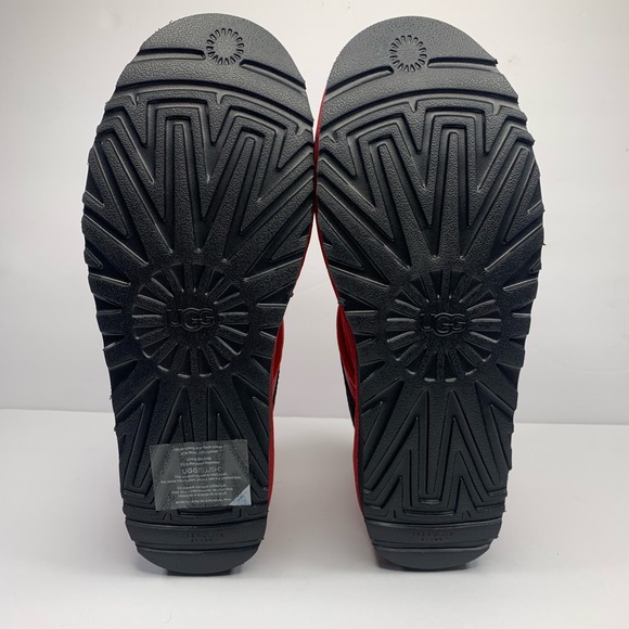 UGG Neumel Snapback Chukka Boots Mens Size 11 Red Black Ankle Sheepskin - Picture 6 of 6